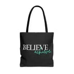 Large Tote Bag Believe and Achieve