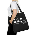Large Tote Bag God in the Beginning Print