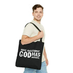Large Tote Bag have Questions God has Answers Print