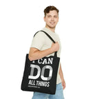 Large Tote Bag i can do All Things Philippians 4:13