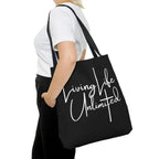 Large Tote Bag Living Life Unlimited - Inspirational Motivation