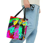 Large Tote Bag Multicolor Abstract Pattern