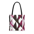 Large Tote Bag Pink Mauve Pattern