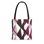 Large Tote Bag Pink Mauve Pattern