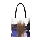 Large Tote Bag Rustic Brown Interweave Print