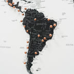 World Map on Canvas - Onyx - SJB-DIAMOND ELITES