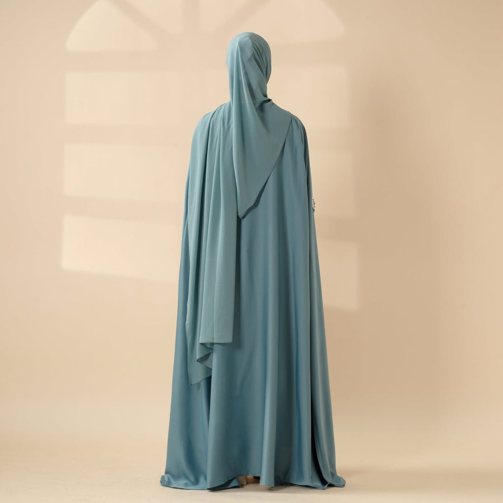 Cape Abaya, Haute Couture Heavy Rhinestone Abaya (MOA067) Mariam's Collection