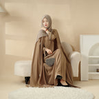 Cape Abaya, Haute Couture Heavy Rhinestone Abaya (MOA067) Mariam's Collection