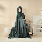 Cape Abaya, Haute Couture Heavy Rhinestone Abaya (MOA067) Mariam's Collection