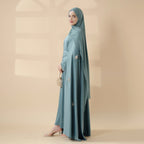 Cape Abaya, Haute Couture Heavy Rhinestone Abaya (MOA067) Mariam's Collection
