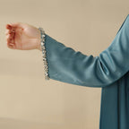 Cape Abaya, Haute Couture Heavy Rhinestone Abaya (MOA067) Mariam's Collection