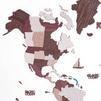 3D Wooden World Map Cappuccino Enjoy The Wood