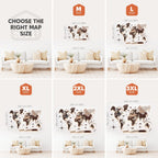3D LED / LUMINOUS Wooden World Map 3.0 Cappuccino - SJB-DIAMOND ELITES
