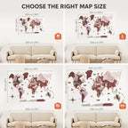 3D LUMINOUS LED Wooden World Map 2.0 Cappuccino Enjoy The Wood