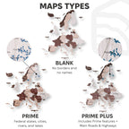 3D Europe Wooden Map Cappuccino Enjoy The Wood
