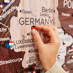 3D Europe Wooden Map Cappuccino Enjoy The Wood