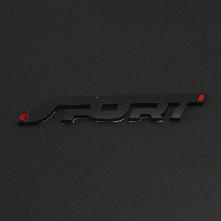 Car Accessories Sticker Styling Metal 3D Chrome Black Auto Car Metal Car SPORT Sticker,3D Premium Car Side Fender Rear Trunk Emblem Logo Badge Decals Compatible Trunk Racing Sport Word Letter Logo Emblem Badge Decal Sticker Stevvex