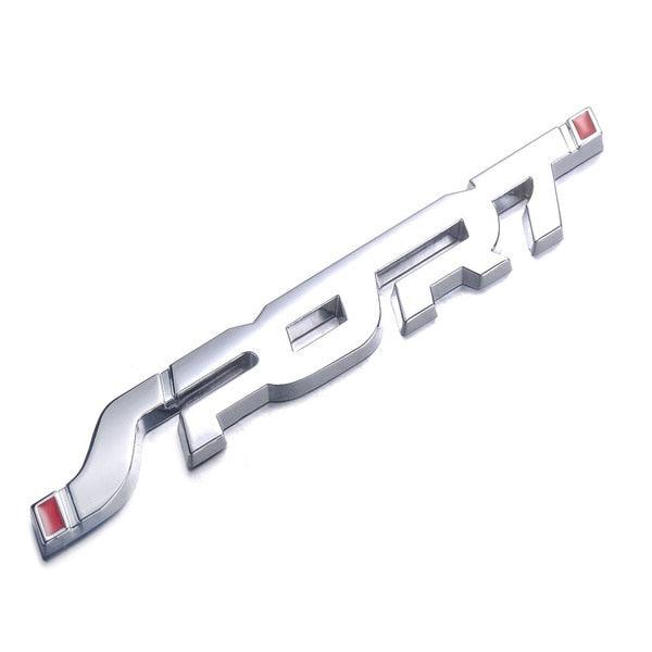 Car Accessories Sticker Styling Metal 3D Chrome Black Auto Car Metal Car SPORT Sticker,3D Premium Car Side Fender Rear Trunk Emblem Logo Badge Decals Compatible Trunk Racing Sport Word Letter Logo Emblem Badge Decal Sticker Stevvex