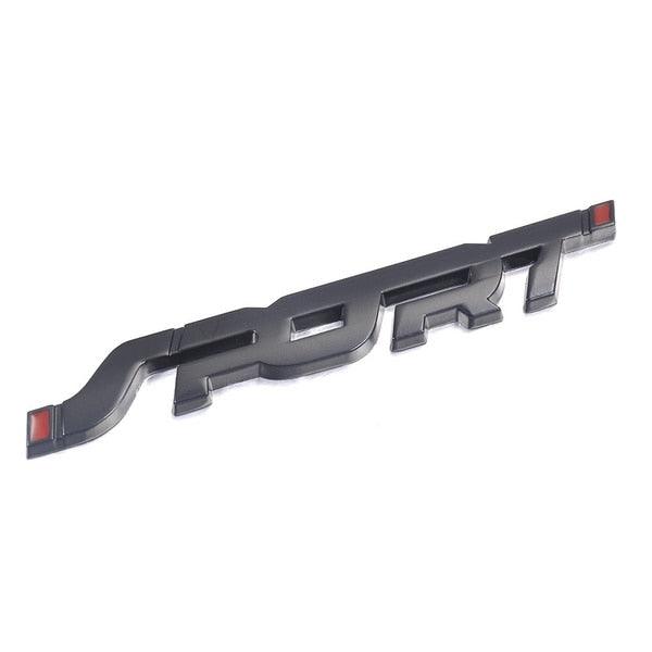 Car Accessories Sticker Styling Metal 3D Chrome Black Auto Car Metal Car SPORT Sticker,3D Premium Car Side Fender Rear Trunk Emblem Logo Badge Decals Compatible Trunk Racing Sport Word Letter Logo Emblem Badge Decal Sticker Stevvex