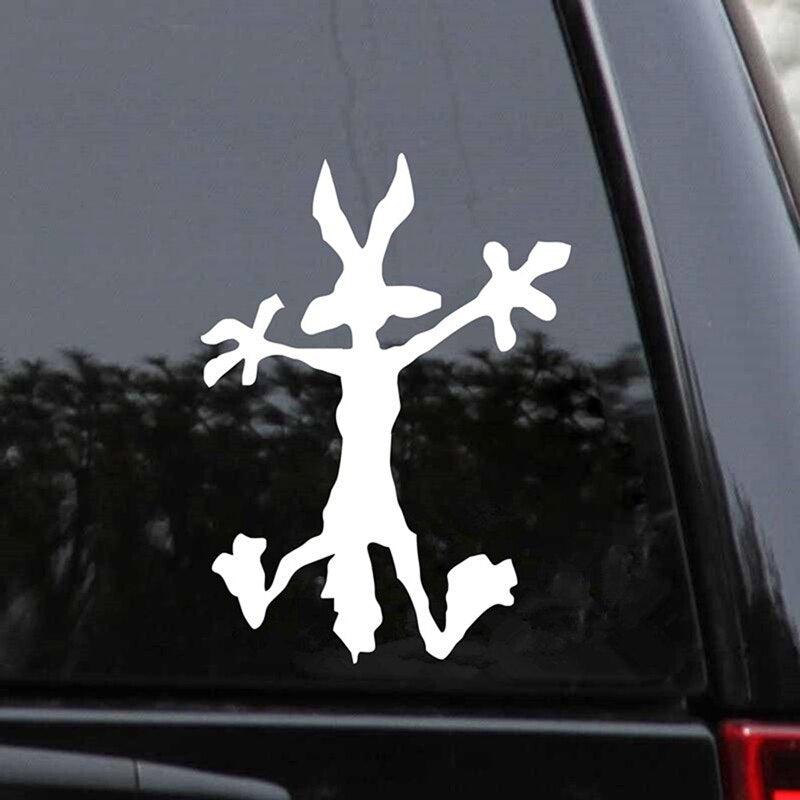 Car Auto Window Rear Bumper Trunk Decoration Sticker Vinyl Cartoon Funny Decal Car-Styling Exterior Trim Car Decal, E Cartoon Coyote Splat Hitting Wall Door Cars Laptop Truck Bumper Window Decal Accessories Emblem Sticker Applies Easily To Cars Stevvex