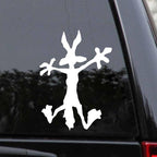 Car Auto Window Rear Bumper Trunk Decoration Sticker Vinyl Cartoon Funny Decal Car-Styling Exterior Trim Car Decal, E Cartoon Coyote Splat Hitting Wall Door Cars Laptop Truck Bumper Window Decal Accessories Emblem Sticker Applies Easily To Cars Stevvex
