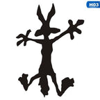 Car Auto Window Rear Bumper Trunk Decoration Sticker Vinyl Cartoon Funny Decal Car-Styling Exterior Trim Car Decal, E Cartoon Coyote Splat Hitting Wall Door Cars Laptop Truck Bumper Window Decal Accessories Emblem Sticker Applies Easily To Cars Stevvex