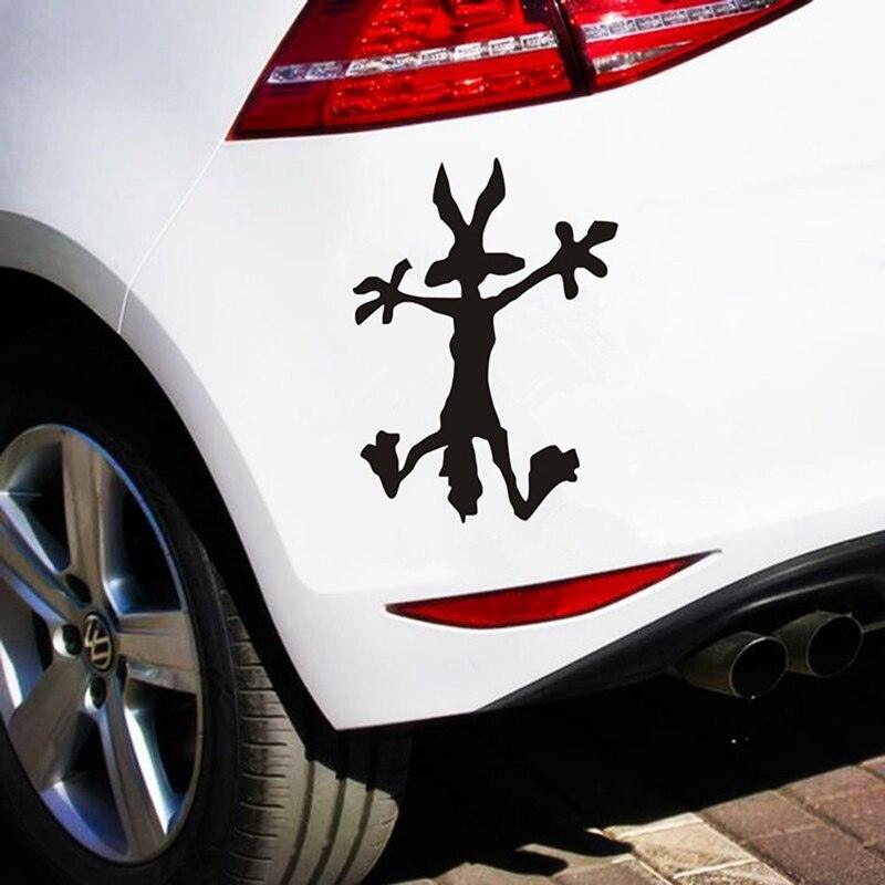 Car Auto Window Rear Bumper Trunk Decoration Sticker Vinyl Cartoon Funny Decal Car-Styling Exterior Trim Car Decal, E Cartoon Coyote Splat Hitting Wall Door Cars Laptop Truck Bumper Window Decal Accessories Emblem Sticker Applies Easily To Cars Stevvex
