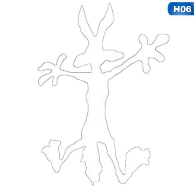 Car Auto Window Rear Bumper Trunk Decoration Sticker Vinyl Cartoon Funny Decal Car-Styling Exterior Trim Car Decal, E Cartoon Coyote Splat Hitting Wall Door Cars Laptop Truck Bumper Window Decal Accessories Emblem Sticker Applies Easily To Cars Stevvex