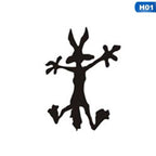 Car Auto Window Rear Bumper Trunk Decoration Sticker Vinyl Cartoon Funny Decal Car-Styling Exterior Trim Car Decal, E Cartoon Coyote Splat Hitting Wall Door Cars Laptop Truck Bumper Window Decal Accessories Emblem Sticker Applies Easily To Cars Stevvex