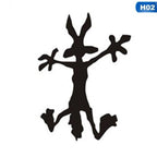 Car Auto Window Rear Bumper Trunk Decoration Sticker Vinyl Cartoon Funny Decal Car-Styling Exterior Trim Car Decal, E Cartoon Coyote Splat Hitting Wall Door Cars Laptop Truck Bumper Window Decal Accessories Emblem Sticker Applies Easily To Cars Stevvex