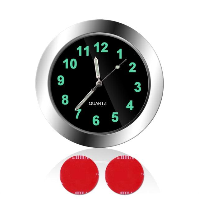 Car Clock Luminous Mini Automobiles Internal Stick-On Digital Watch  Stick on Dashboard Car Clock Mini Tiny Small Luminous Car Vent Clocks Watch for Dashboard Boat Bike Home Mechanics Quartz Clocks Auto Ornament Car Accessories Gifts Stevvex