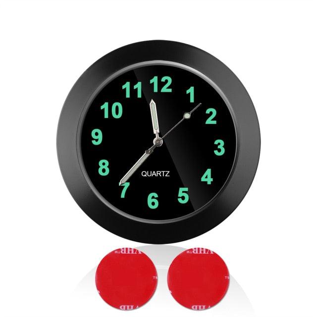 Car Clock Luminous Mini Automobiles Internal Stick-On Digital Watch  Stick on Dashboard Car Clock Mini Tiny Small Luminous Car Vent Clocks Watch for Dashboard Boat Bike Home Mechanics Quartz Clocks Auto Ornament Car Accessories Gifts Stevvex
