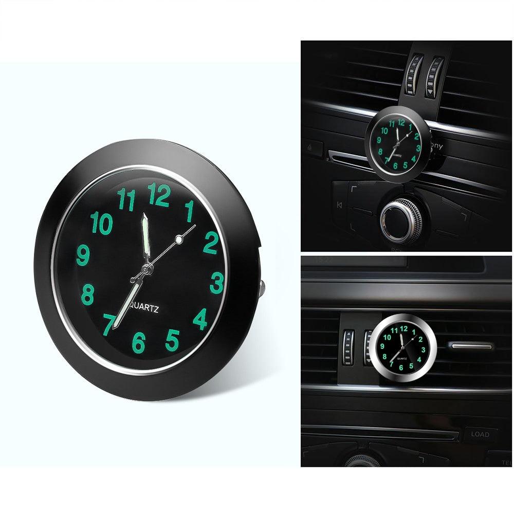 Car Clock Luminous Mini Automobiles Internal Stick-On Digital Watch  Stick on Dashboard Car Clock Mini Tiny Small Luminous Car Vent Clocks Watch for Dashboard Boat Bike Home Mechanics Quartz Clocks Auto Ornament Car Accessories Gifts Stevvex