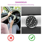 Car Clock Luminous Mini Automobiles Internal Stick-On Digital Watch  Stick on Dashboard Car Clock Mini Tiny Small Luminous Car Vent Clocks Watch for Dashboard Boat Bike Home Mechanics Quartz Clocks Auto Ornament Car Accessories Gifts Stevvex