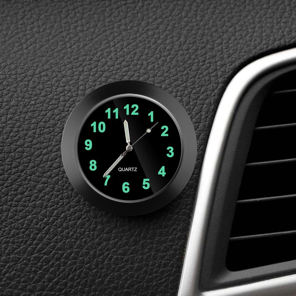 Car Clock Luminous Mini Automobiles Internal Stick-On Digital Watch  Stick on Dashboard Car Clock Mini Tiny Small Luminous Car Vent Clocks Watch for Dashboard Boat Bike Home Mechanics Quartz Clocks Auto Ornament Car Accessories Gifts Stevvex