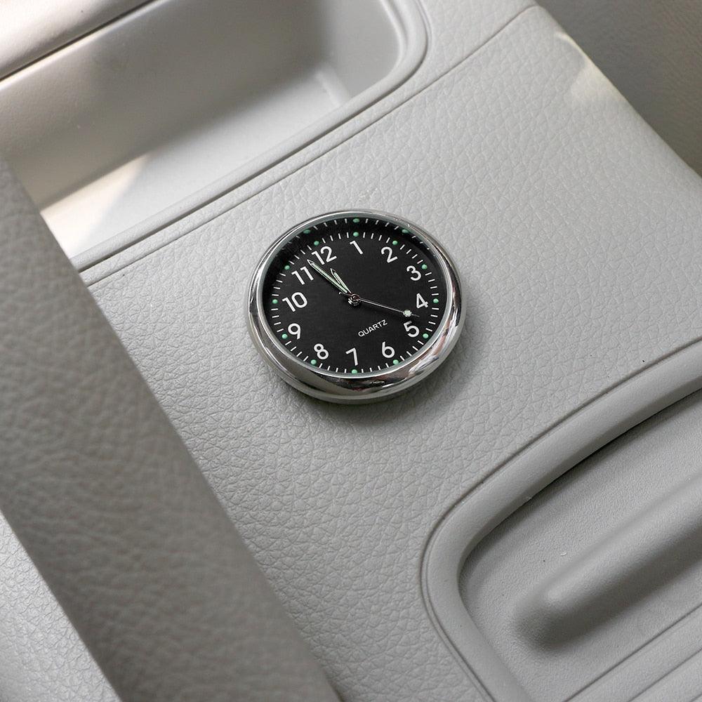 Car Clock Luminous Mini Automobiles Internal Stick-On Luminous Quartz Analog Watch Universal Pocket Mini Stick-On Clock for Car Boat Bike Home Digital Watch Mechanics Quartz Clocks Auto Ornament Car Accessories Gifts Stevvex