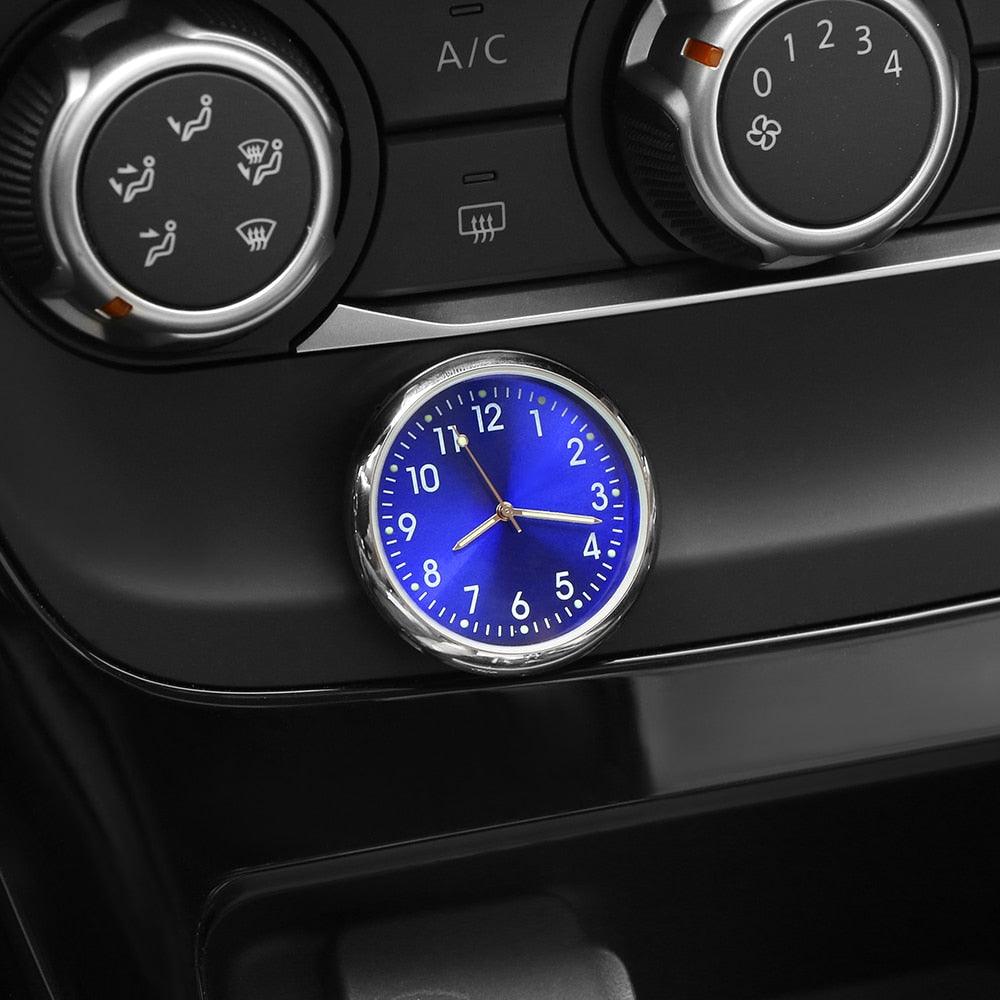 Car Clock Luminous Mini Automobiles Internal Stick-On Luminous Quartz Analog Watch Universal Pocket Mini Stick-On Clock for Car Boat Bike Home Digital Watch Mechanics Quartz Clocks Auto Ornament Car Accessories Gifts Stevvex
