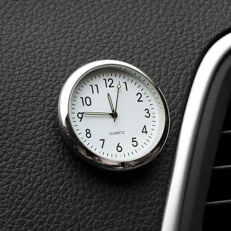 Car Clock Luminous Mini Automobiles Internal Stick-On Luminous Quartz Analog Watch Universal Pocket Mini Stick-On Clock for Car Boat Bike Home Digital Watch Mechanics Quartz Clocks Auto Ornament Car Accessories Gifts Stevvex
