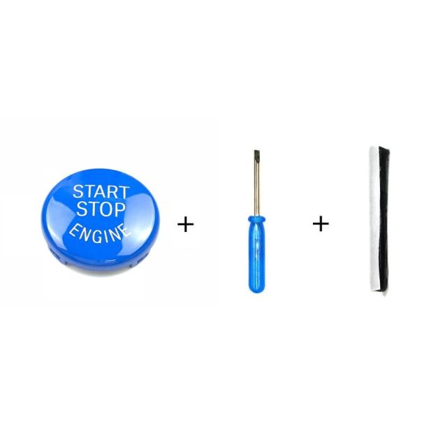 Car Engine Start Button Replace Cover Stop Switch Accessories Start Stop Engine Button Switch Cover Engine Switch Power Ignition Start Stop Button Replacement Car Decor Stevvex