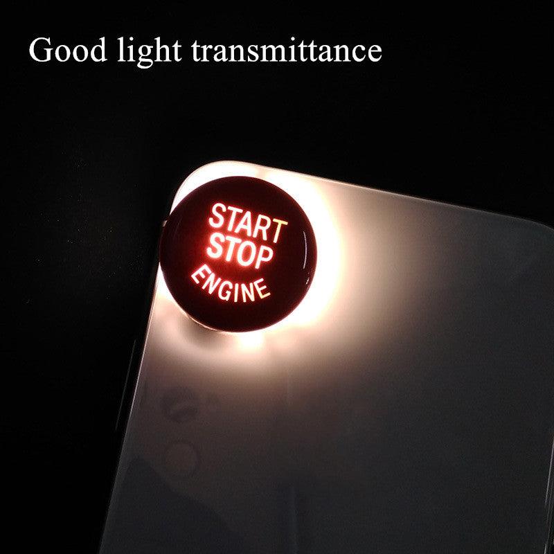 Car Engine Start Button Replace Cover Stop Switch Accessories Start Stop Engine Button Switch Cover Engine Switch Power Ignition Start Stop Button Replacement Car Decor Stevvex