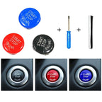 Car Engine Start Button Replace Cover Stop Switch Accessories Start Stop Engine Button Switch Cover Engine Switch Power Ignition Start Stop Button Replacement Car Decor Stevvex