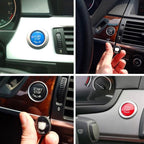 Car Engine Start Button Replace Cover Stop Switch Accessories Start Stop Engine Button Switch Cover Engine Switch Power Ignition Start Stop Button Replacement Car Decor Stevvex