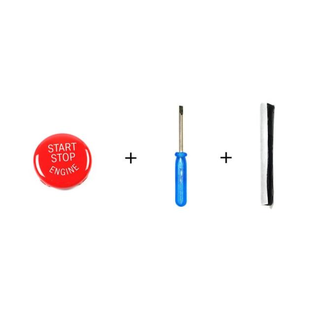 Car Engine Start Button Replace Cover Stop Switch Accessories Start Stop Engine Button Switch Cover Engine Switch Power Ignition Start Stop Button Replacement Car Decor Stevvex
