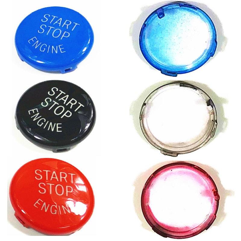 Car Engine Start Button Replace Cover Stop Switch Accessories Start Stop Engine Button Switch Cover Engine Switch Power Ignition Start Stop Button Replacement Car Decor Stevvex