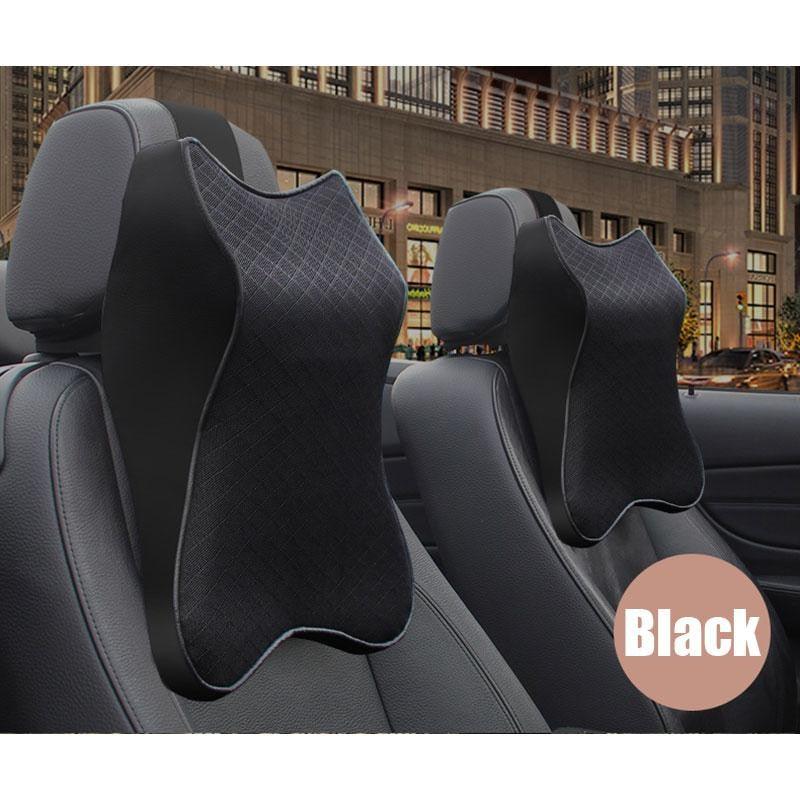 Car Neck Pillow Adjustable Head Restraint 3D Memory Foam  Car Neck Support Pillow Neck Pain Relief Auto Headrest Travel Pillow Neck Support Holder Seat Pillow Adjustable Car Neck Pillow Premium Interior Accessories Headrest Support for Driver Stevvex