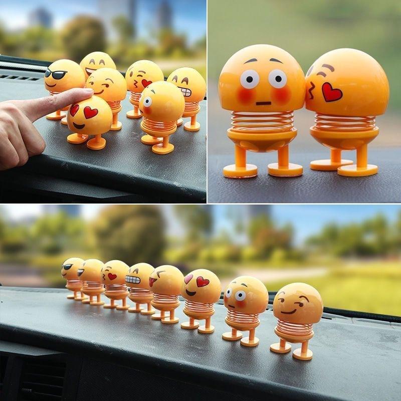Car Ornaments Bobblehead Nod Dolls Cute Cartoon Funny Wobble Head Robot Lovely Car Dashboard Decoration Auto Facial Expression Shaking Head Toys Car Ornaments Bobblehead Nod Dolls Cute Cartoon Funny Wobble Head Robot Lovely Car Dashboard Decor Stevvex