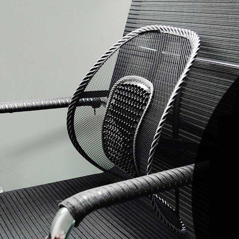 Car Seat Chair Back Cushion Mesh Lumbar Back Brace Car Seat Chair Cushion Massage Back Cushion Pad Support Home Office Lumbar Support Car Mesh Back Support with Massage Beads Ergonomic Designed For Comfort Lower Back Pain Relief Stevvex