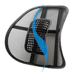 Car Seat Chair Back Cushion Mesh Lumbar Back Brace Car Seat Chair Cushion Massage Back Cushion Pad Support Home Office Lumbar Support Car Mesh Back Support with Massage Beads Ergonomic Designed For Comfort Lower Back Pain Relief Stevvex