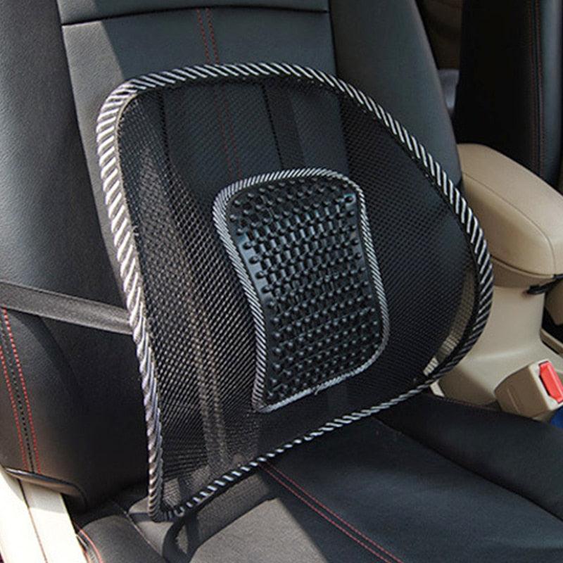 Car Seat Chair Back Cushion Mesh Lumbar Back Brace Car Seat Chair Cushion Massage Back Cushion Pad Support Home Office Lumbar Support Car Mesh Back Support with Massage Beads Ergonomic Designed For Comfort Lower Back Pain Relief Stevvex