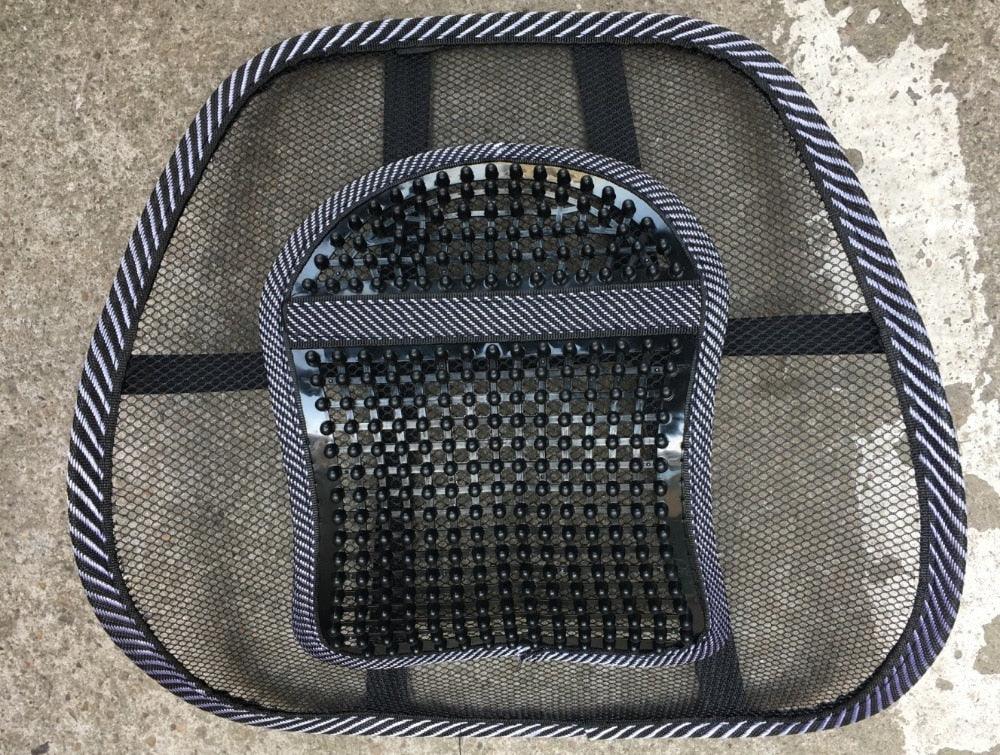 Car Seat Chair Back Cushion Mesh Lumbar Back Brace Car Seat Chair Cushion Massage Back Cushion Pad Support Home Office Lumbar Support Car Mesh Back Support with Massage Beads Ergonomic Designed For Comfort Lower Back Pain Relief Stevvex